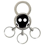 Skull_2 3-Ring Key Chain