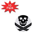 Skull_3 1  Mini Button (10 pack) 