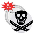 Skull_3 2.25  Button (10 pack)