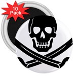 Skull_3 3  Magnet (10 pack)