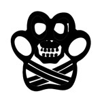 Skull_3 Magnet (Paw Print)