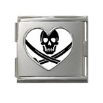 Skull_3 Mega Link Heart Italian Charm (18mm)