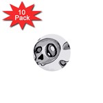 Skull_4 1  Mini Button (10 pack) 