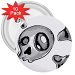 Skull_4 3  Button (10 pack)