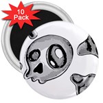 Skull_4 3  Magnet (10 pack)