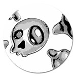 Skull_4 Magnet 5  (Round)