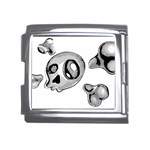 Skull_4 Mega Link Italian Charm (18mm)