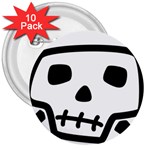 Skull_5 3  Button (10 pack)