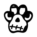 Skull_5 Magnet (Paw Print)