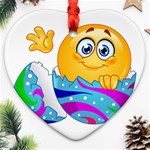 Easter egg Emoji Ornament (Heart)