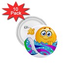 Easter egg Emoji 1.75  Button (10 pack) 