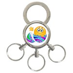 Easter egg Emoji 3-Ring Key Chain