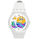 Easter egg Emoji Round Plastic Sport Watch (M)