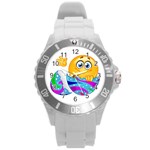 Easter egg Emoji Round Plastic Sport Watch (L)