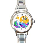 Easter egg Emoji Round Italian Charm Watch