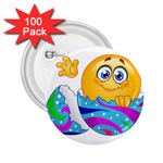 Easter egg Emoji 2.25  Button (100 pack)