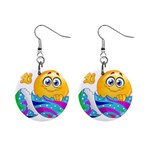 Easter egg Emoji 1  Button Earrings