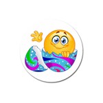 Easter egg Emoji Magnet 3  (Round)