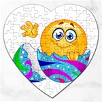 Easter egg Emoji Jigsaw Puzzle (Heart)