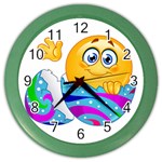 Easter egg Emoji Color Wall Clock