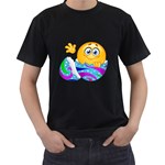 Easter egg Emoji Men s T-Shirt (Black)