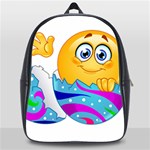 Easter egg Emoji School Bag (XL)