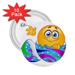 Easter egg Emoji 2.25  Button (10 pack)