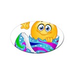 Easter egg Emoji Sticker Oval (100 pack)