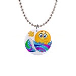 Easter egg Emoji 1  Button Necklace