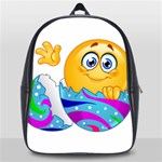 Easter egg Emoji School Bag (Large)