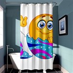 Easter egg Emoji Shower Curtain 36  x 72  (Stall)