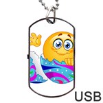 Easter egg Emoji Dog Tag USB Flash (One Side)