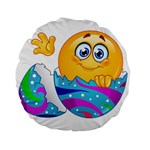 Easter egg Emoji Standard 15  Premium Round Cushion 