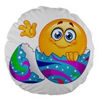 Easter egg Emoji Large 18  Premium Round Cushion 