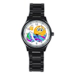 Easter egg Emoji Stainless Steel Round Watch