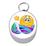 Easter egg Emoji Silver Compass (Mini)