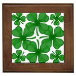 4 leaf clover Framed Tile