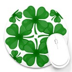 4 leaf clover Round Mousepad