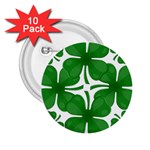 4 leaf clover 2.25  Button (10 pack)