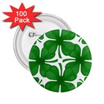 4 leaf clover 2.25  Button (100 pack)