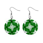 4 leaf clover 1  Button Earrings