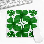 4 leaf clover Large Mousepad