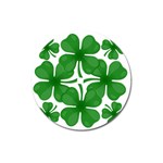 4 leaf clover Magnet 3  (Round)