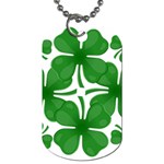 4 leaf clover Dog Tag (One Side)