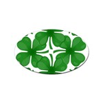 4 leaf clover Sticker Oval (10 pack)