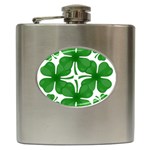 4 leaf clover Hip Flask (6 oz)