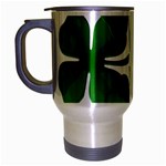 4 leaf clover Travel Mug (Silver Gray)