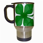 4 leaf clover Travel Mug (White)