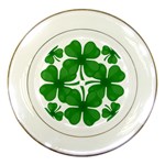 4 leaf clover Porcelain Plate