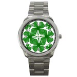 4 leaf clover Sport Metal Watch